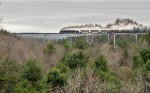 RBMN 2102 pulling a coal train over the Hometown High trestle